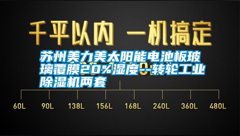 蘇州美力美太陽能電池板玻璃覆膜20%濕度--轉輪工業(yè)除濕機兩套